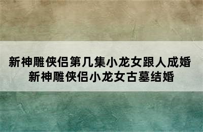 新神雕侠侣第几集小龙女跟人成婚 新神雕侠侣小龙女古墓结婚